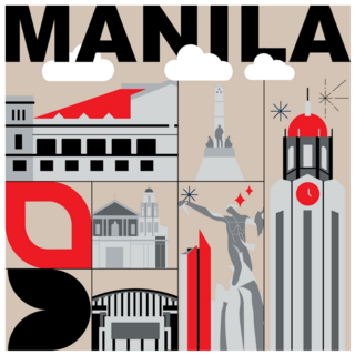 Manila Abstract Sticker