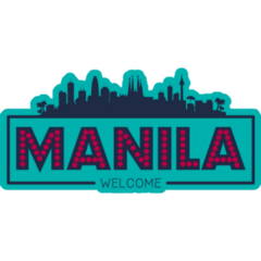 Manila City Skyline Sticker