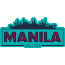 Manila City Skyline Sticker