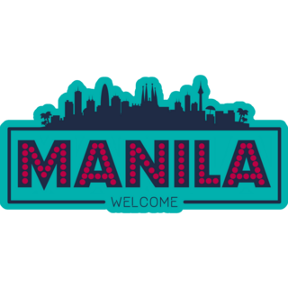 Manila City Skyline Sticker