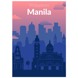 Manila, Philippines Poster Sticker
