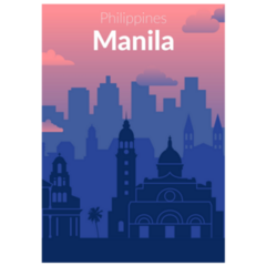 Manila, Philippines Poster Sticker