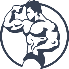 Manly Body Builder Sticker