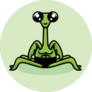 Mantis Cartoon Mascot Cute Smile Sticker