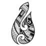 Maori Ethnic Style Fish Hook Tattoo Sticker