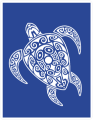 Maori Style Sea Turtle Sticker