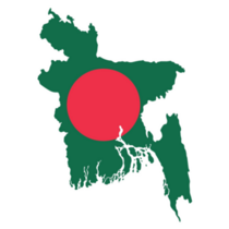 Map Flag Bangladesh Sticker