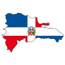 Map Flag Dominican Republic Sticker