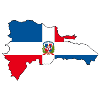 Map Flag Dominican Republic Sticker