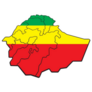 Map Flag Ethiopia Sticker