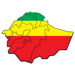 Map Flag Ethiopia Sticker