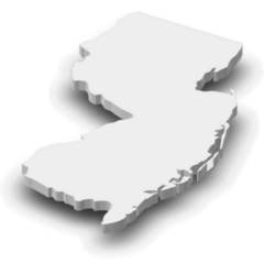 Map - New Jersey Illustration Sticker