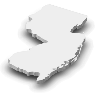 Map - New Jersey Illustration Sticker