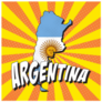 Map Of Argentina Retro Comic Style Sticker