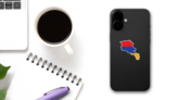 Map Of Armenia Sticker on a Phone (New) example