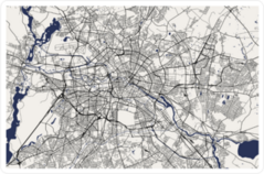 Map of Berlin, Germany Sticker