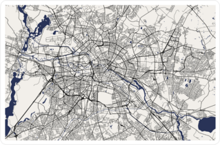 Map of Berlin, Germany Sticker