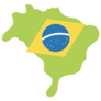 Map Of Brazil Illustration Sticker