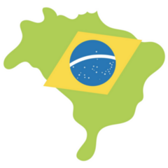 Map Of Brazil Illustration Sticker