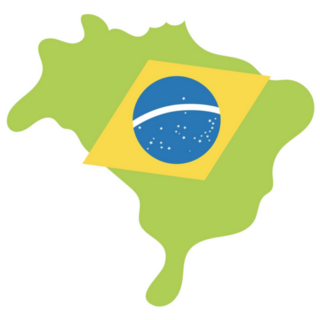 Map Of Brazil Illustration Sticker