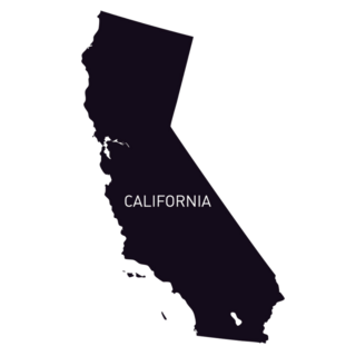 Map Of California Lettering Sticker