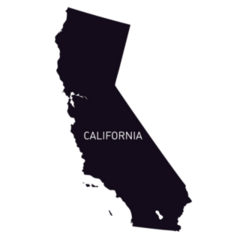 Map Of California Lettering Sticker