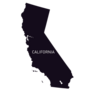 Map Of California Lettering Sticker