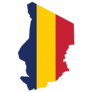 Map Of Chad With Chad Flag Sticker