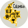 Map Of Colombia Landmarks Illustration Sticker