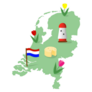 Map Of Country Land Netherland Sticker