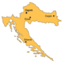 Map Of Croatia Illustration Sticker