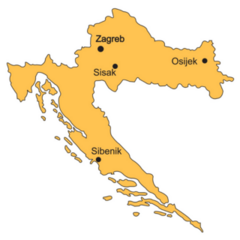 Map Of Croatia Illustration Sticker