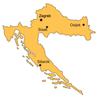 Map Of Croatia Illustration Sticker