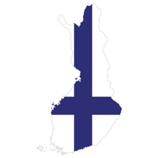Map Of Finland With Finland Flag Sticker