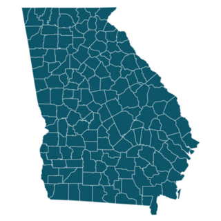 Map Of Georgia - High Detailed Sticker