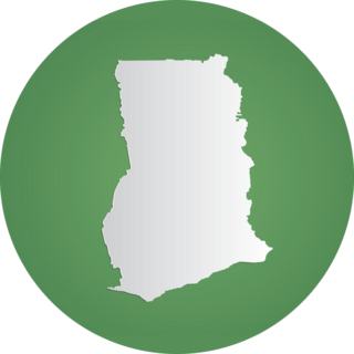 Map Of Ghana On Green Sticker