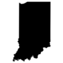 Map Of Indiana Sticker