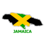  Map Of Jamaica Country Name Sticker
