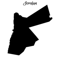 Map Of Jordan Cursive Lettering Sticker