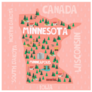 Map Of Minnesota With Cities And Landmarks Sticker