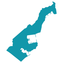 Map Of Monaco Blue Sticker