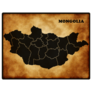 Map Of Mongolia Distressed Sticker