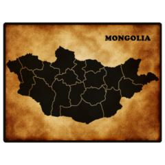 Map Of Mongolia Distressed Sticker