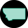 Map Of Montana Old Green Computer Terminal Screen Sticker