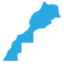 Map Of Morocco Western Sahara Blue Sticker