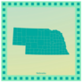 Map Of Nebraska Illustration Sticker