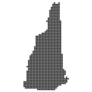 Map Of New Hampshire Black Dots Sticker