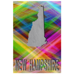 Map Of New Hampshire, Colorful Background Sticker