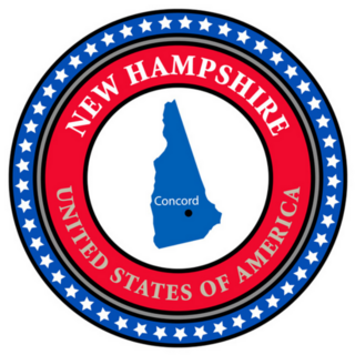 Map Of New Hampshire USA Illustration Sticker