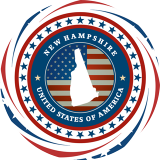 Map Of New Hampshire USA Spiral Sticker